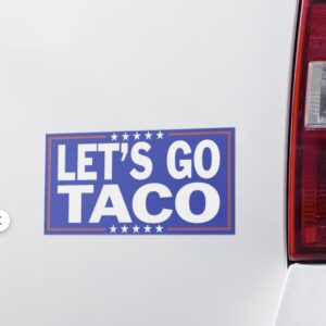 Let's Go TACO - Trump Always Chickens Out, Political Car Decal, Political Protest Sticker