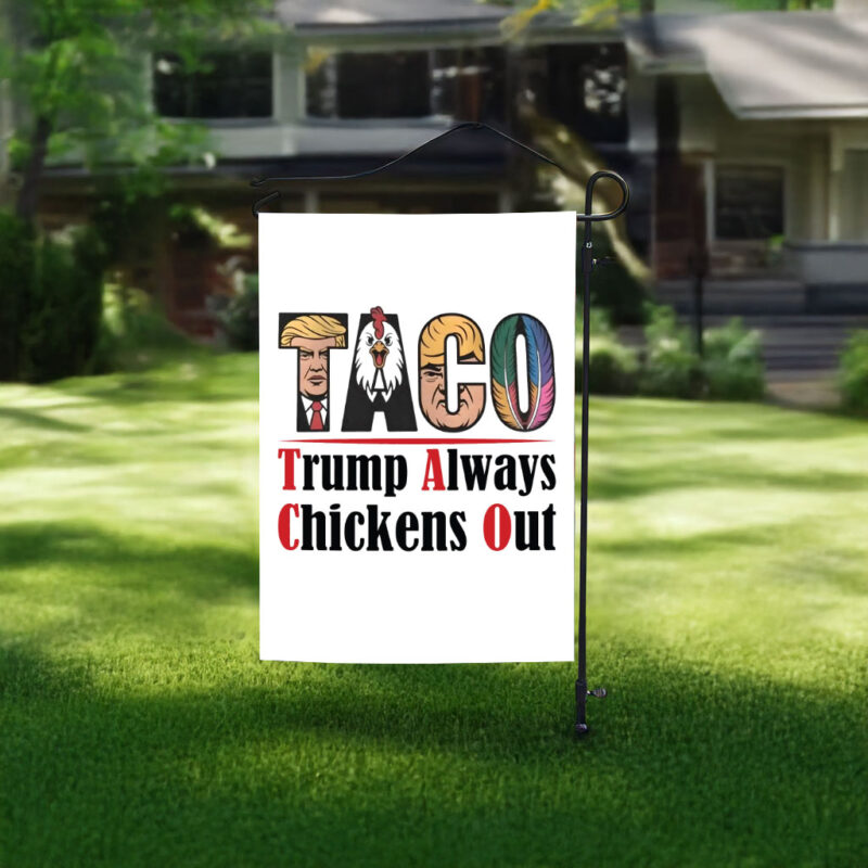 Let's Go Taco Flag - Trump Chickens Out Graphic