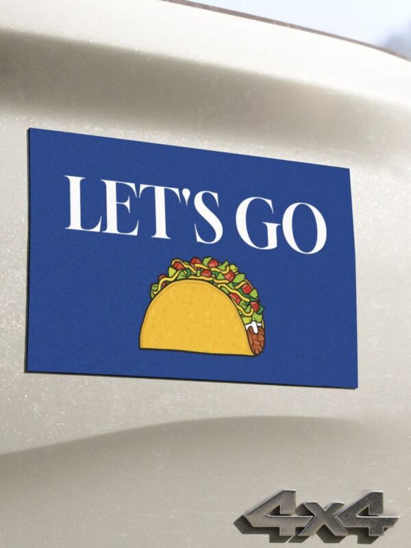 Lets Go Taco-Themed Car Magnet, Stickers
