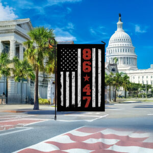 8647 Anti Trump Garden Flag, 8647 Retro USA Flag