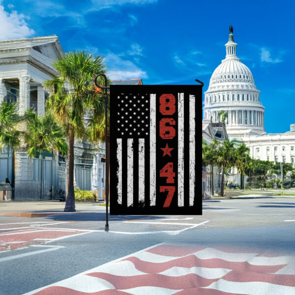 8647 Anti Trump Garden Flag, 8647 Retro USA Flag