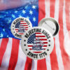 American Flag Pin, Rejecting Kings since 1776 Pin Button