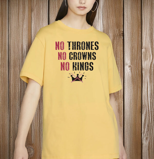 Anti-Authoritarian Comfort Colors Tee, No Thrones No Crowns No Kings Shirt