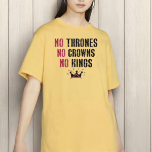 Anti-Authoritarian Comfort Colors Tee, No Thrones No Crowns No Kings Shirt