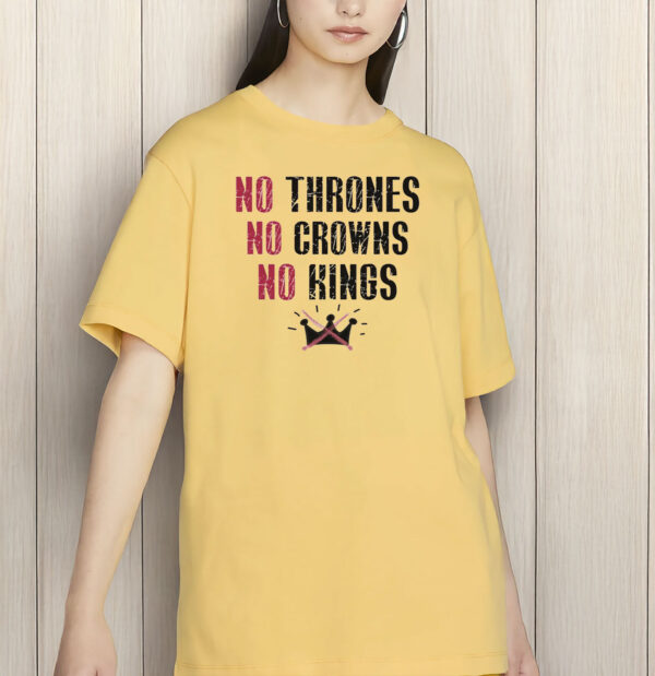 Anti-Authoritarian Comfort Colors Tee, No Thrones No Crowns No Kings Shirt