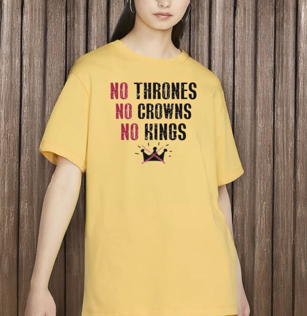 Anti-Authoritarian Comfort Colors Tee, No Thrones No Crowns No Kings Shirt