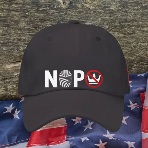 Anti-Authoritarian Protest Cap, Identity Over Monarchy, NOPE Fingerprint Crown Hat