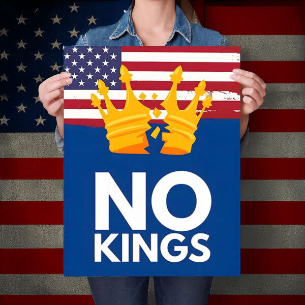 Anti-Authoritarian Wall Art Sign, No Kings Printable Protest Poster