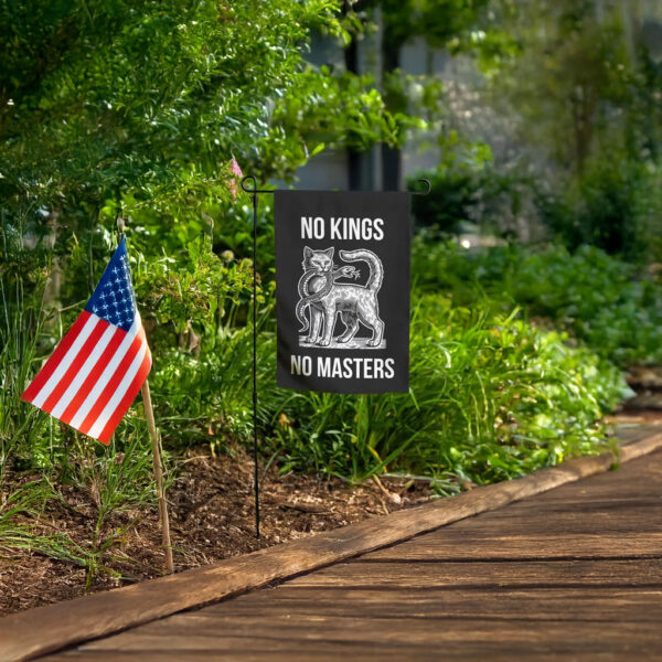 Anti-Fascist, No Kings No Masters Garden Flag