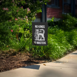Anti-Fascist, No Kings No Masters Garden Flag