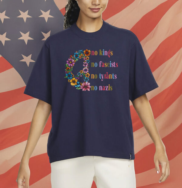 Anti-Fascist Political Tee, No Kings in America Shirt