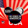 Anti-MAGA Leftist Lapel Badge, No Kings in America Button – Anti-Fascism Political Pin