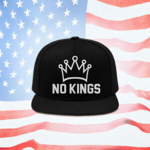 Anti Monarchy Snapback, No Kings Minimalist Crown Hat