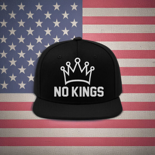 Anti Monarchy Snapback, No Kings Minimalist Crown Hat