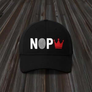 Anti-Monarchy Statement Cap with Fingerprint Design, NOPE Crown Embroidered Hat