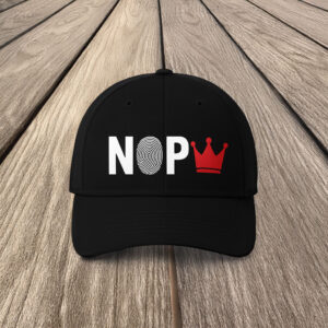 Anti-Monarchy Statement Cap with Fingerprint Design, NOPE Crown Embroidered Hat