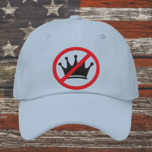 Anti-Monarchy Symbol Cap, No Kings in USA Embroidered Hat