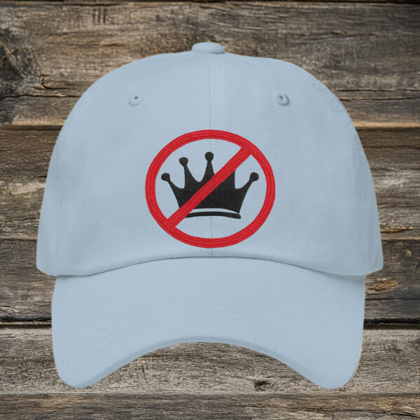 Anti-Monarchy Symbol Cap, No Kings in USA Embroidered Hat