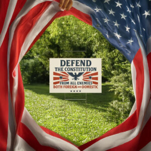 Anti Trump, Defend the Constitution Yard Sign