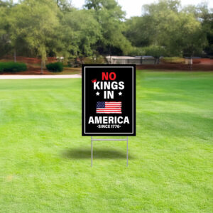 Anti Trump, Garden Decor, No Kings In America Yard Sign