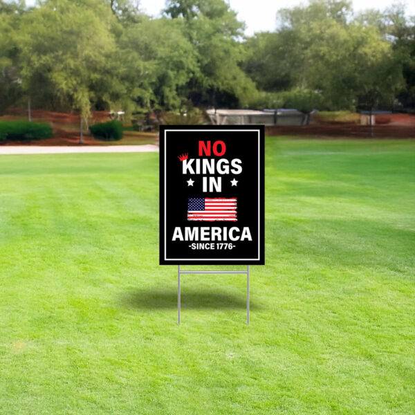 Anti Trump, Garden Decor, No Kings In America Yard Sign