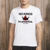 Anti-Trump Graphic Tee with Crossed-Out Crown Symbol, No Kings in America Shirt