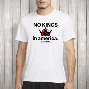 Anti-Trump Graphic Tee with Crossed-Out Crown Symbol, No Kings in America Shirt