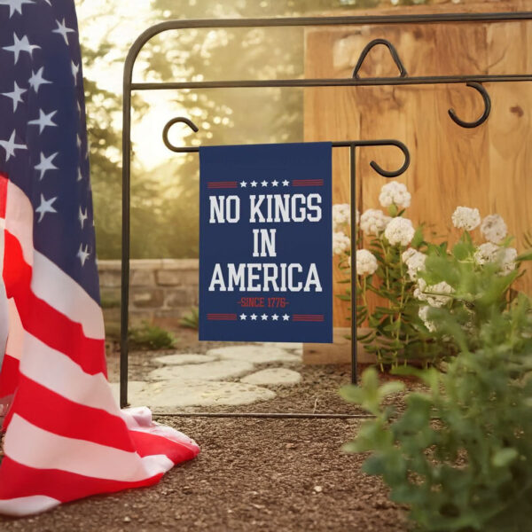 Anti-Trump Patriotic Yard Decor, No Kings In America Garden Flag