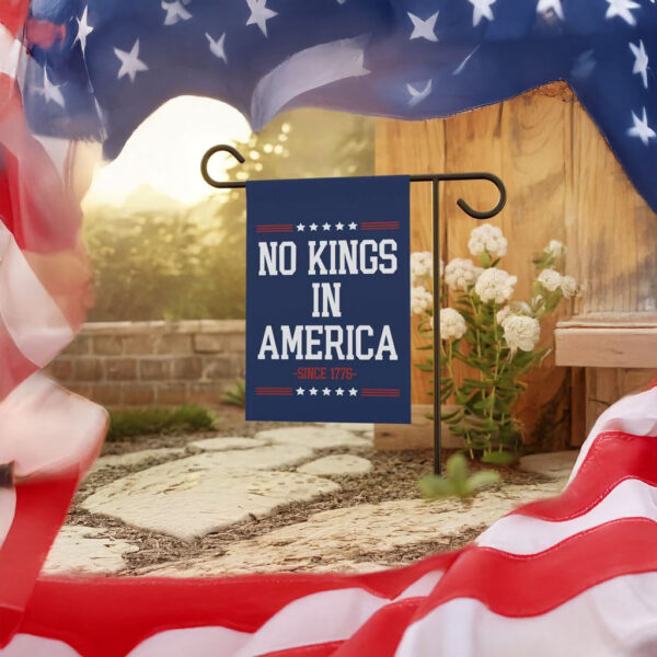 Anti-Trump Patriotic Yard Decor, No Kings In America Garden Flag