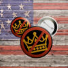 Anti-Trump Protest Badge, Crown Strike Pinback, No Kings Button Pin