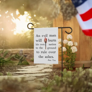 Anti Trump garden flag defend democracy house flag