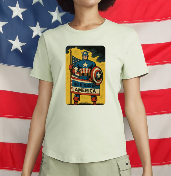 Captain Democracy Protest Graphic, No Kings in America T-Shirt