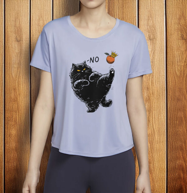 Chonky Black Cat Protest Tee, No Kings Funny Cat Shirt