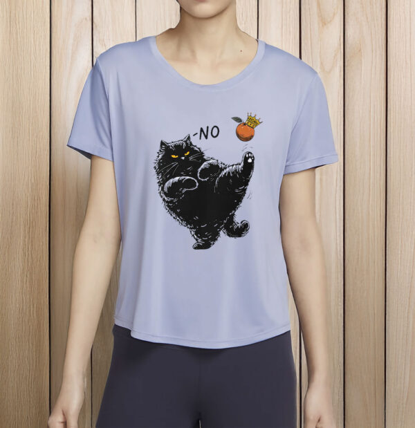 Chonky Black Cat Protest Tee, No Kings Funny Cat Shirt