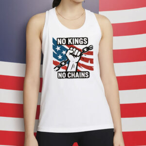 Comfort Colors Anti-MAGA Political Protest Tee, No Kings No Chains 4th of July Shirt