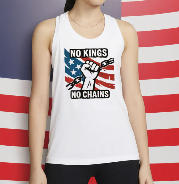 Comfort Colors Anti-MAGA Political Protest Tee, No Kings No Chains 4th of July Shirt