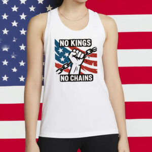 Comfort Colors Anti-MAGA Political Protest Tee, No Kings No Chains 4th of July Shirt