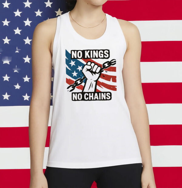 Comfort Colors Anti-MAGA Political Protest Tee, No Kings No Chains 4th of July Shirt