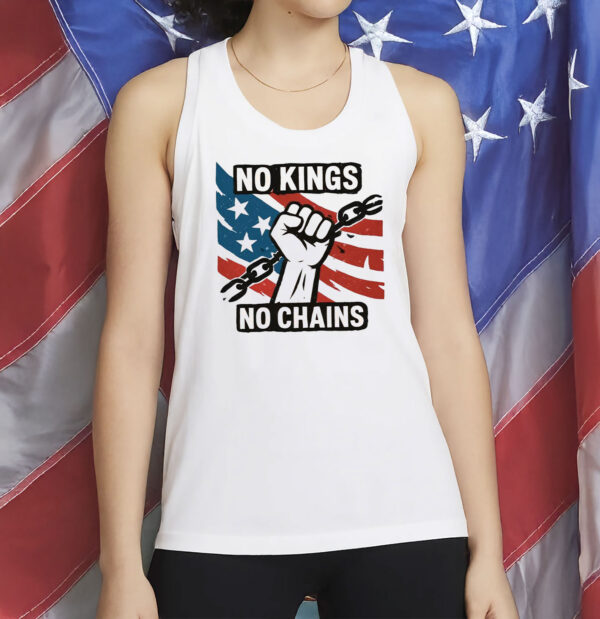Comfort Colors Anti-MAGA Political Protest Tee, No Kings No Chains 4th of July Shirt