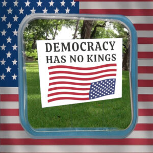 Democracy Has No Kings, Anti Trump Yard Sign