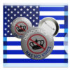 Democracy Has No Kings Button, Anti Authoritarian Pin Anti Trump FDT Political Protest Button