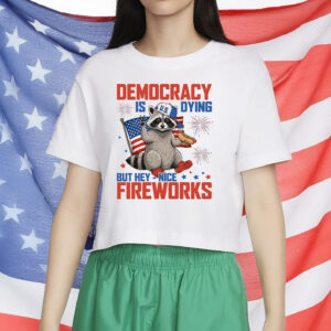 Democracy Is Dying But Hey Nice Fireworks T-Shirt, Fourth Of July Protest Shirt