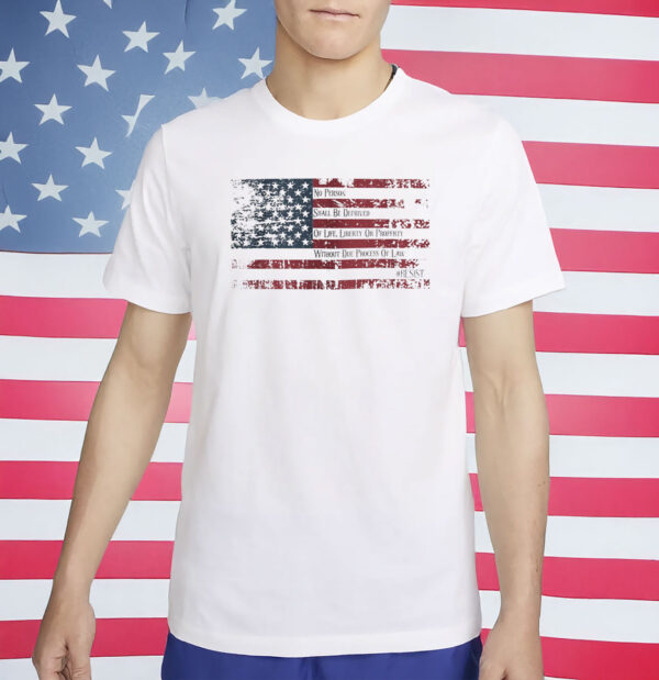 Distressed Flag 5th Amendment Tee Shirt