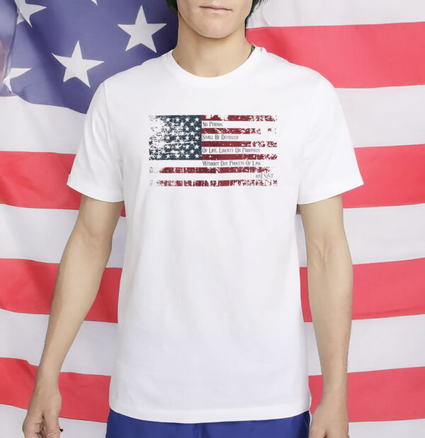 Distressed Flag 5th Amendment Tee Shirt