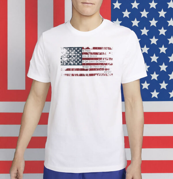 Distressed Flag 5th Amendment Tee Shirt