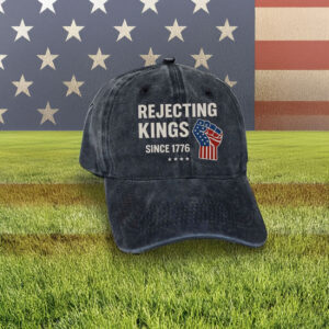 Embroidered Rejecting Kings Since 1776 Hat, No Kings In America Hat