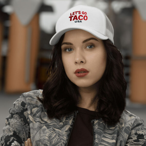 Embroidered Trump Always Chickens Out – Let’s go TACO USA Foam trucker hat