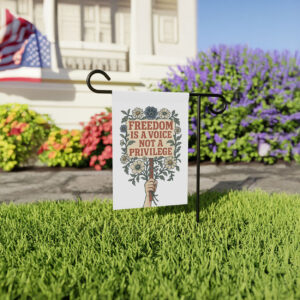 Floral Freedom Voice Garden Flag