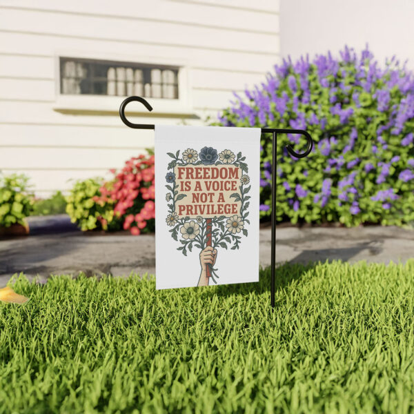 Floral Freedom Voice Garden Flag