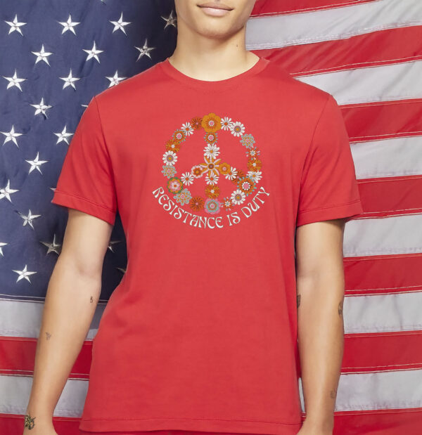 Floral Peace Sign Anti-Trump Shirt